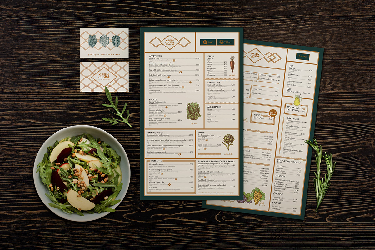 Diseñar la carta de un restaurante. 1 Diseño de carta de restaurante